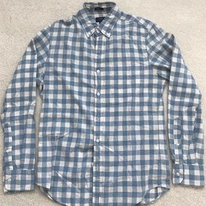J. Crew Slim Light Blue Heathered Button Down